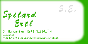 szilard ertl business card